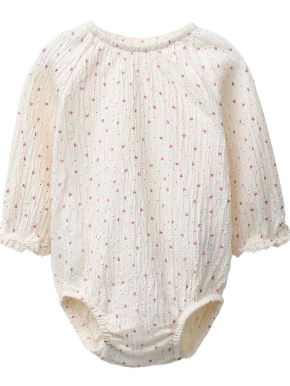 Baby Cream Star Print Long Sleeve Top